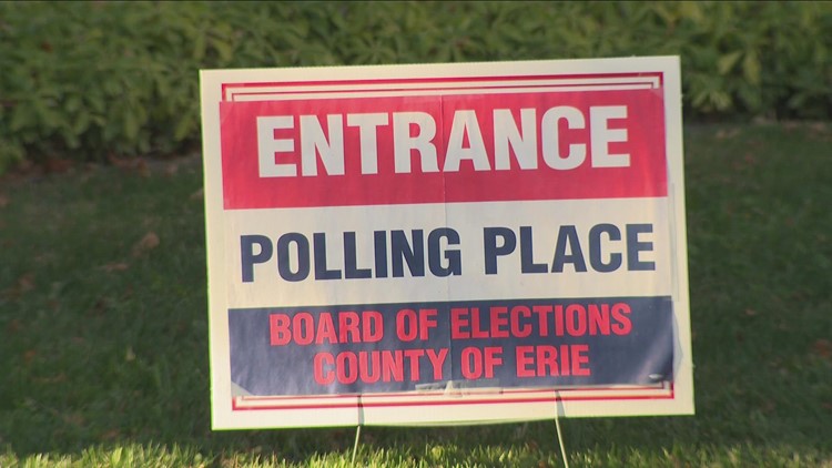 A family voting early in Erie County, Buffalo.